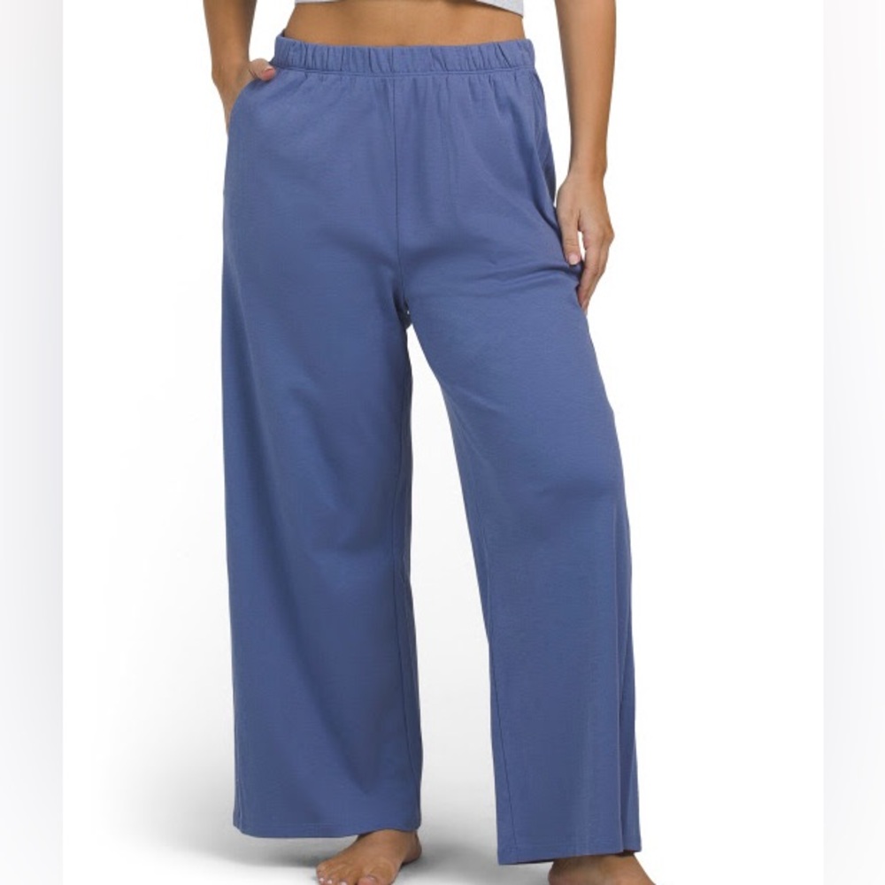 Eileen Fisher wide leg organic cotton Purple Pants